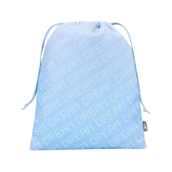 IPSY Blue Drawstring Pouch with “Dream” Print & Matching Cosmetic Bag - 5 x 7” - Picture 2 of 5